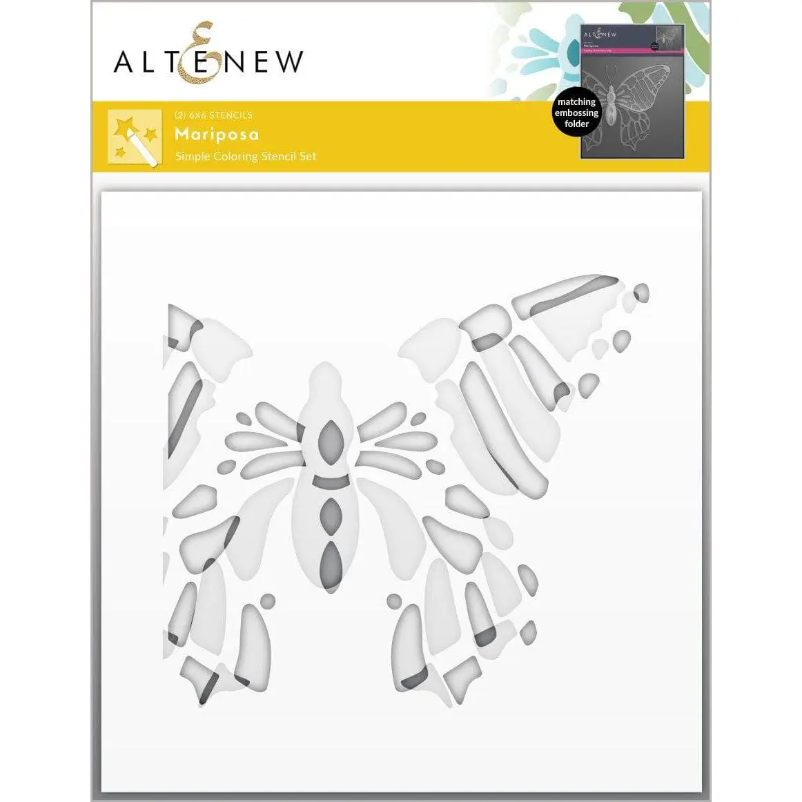 Mariposa Simple Coloring Stencil Set (2 in 1)