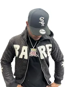 Rhinestone, distressed jacket