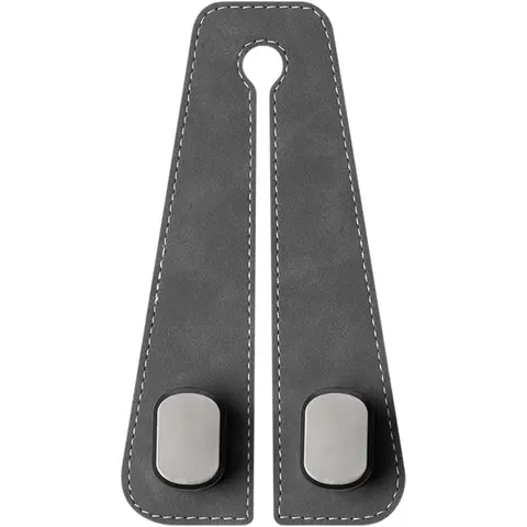 2-PCS Car Backseat Organizer Hooks, 360° Rotatable Double Hooks, Imitation Leather Surface, Seat Headrest Mountable, Space Saving Automotive Interior Storage, Easy Mount, Strong Load Capacity, No Seat Damage, for Purses, Shopping Bags