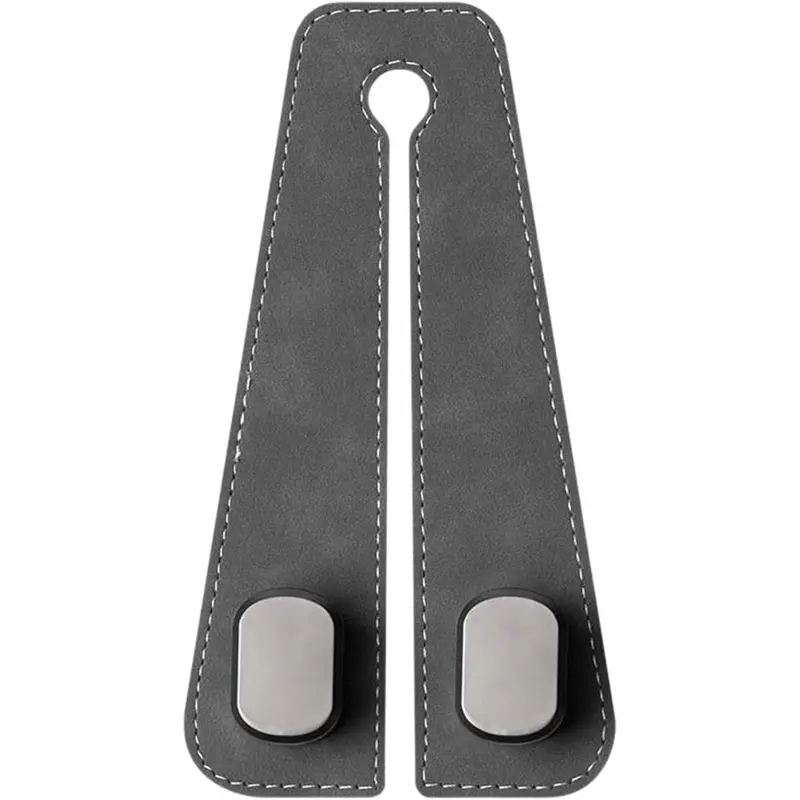 2-PCS Car Backseat Organizer Hooks, 360° Rotatable Double Hooks, Imitation Leather Surface, Seat Headrest Mountable, Space Saving Automotive Interior Storage, Easy Mount, Strong Load Capacity, No Seat Damage, for Purses, Shopping Bags