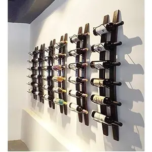 Wall Mounted Wine Rack| Rustic Barrel Stave Hanging Wooden Wall-mounted Wine Rack