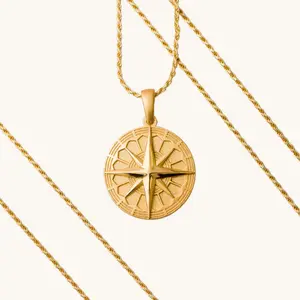 Find Your True North - 18k Gold and Sterling Silver Mandala Necklace