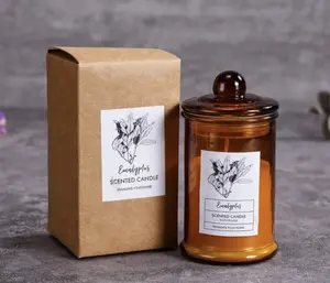 Eucalyptus Soy Candle Decor Glass Jar Room Scented Ornaments