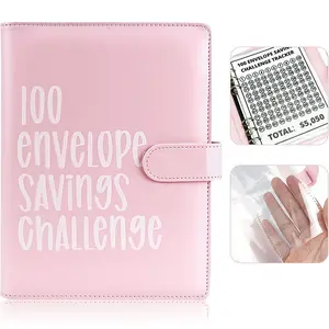100 Envelopes Money Saving Challenge Kit, Cash Envelope Budget Binder & Planner, Save $5,050 in 100 Days, Expense Tracker, Budget Organizer, Financial Goal Planner for Adults, Families & Students,Festive gift
