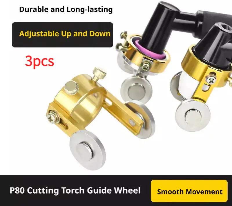 3-Pcs P80 Plasma Cutting Gun Cutting Guides Accessories, Thick Guidance Component, 2-Screw Positioning Component for Pilot Arc Starting (Power Tool Edge Guide Parts)