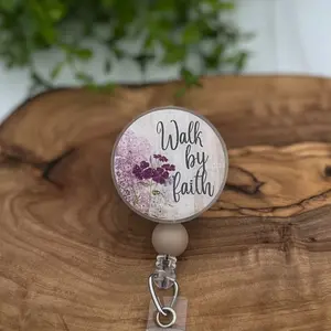 Christian style Badge Reel, ID Holder, Nurse, Teacher, coworker, gift for nurse, Christian, gift for RN, gift for teacher, cute badge reel