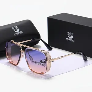 MePanda Unisex Well-fitting Square Double-beam Retro Trendy Sunglasses UV400