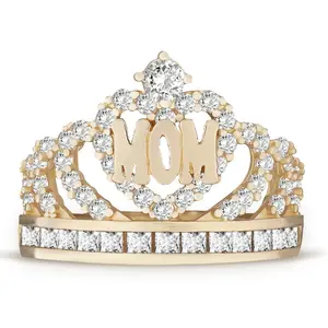 Super popular crown-shaped MOM ring for mothers, Mother's Day gift, hot-selling jewelry for women, holiday commemorative item