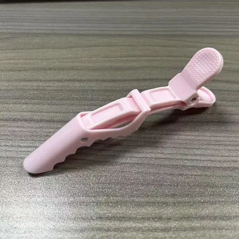 Professional Duck-Billed Elongated Alligator Plain Clips & Hair Pins - Silicone, PVC & Stainless Steel, Anti-Skid, High Elasticity, Creaseless Strong Hold, Protective Parting Tool for Curls & Face Cleansing, Hair Clips For Curls