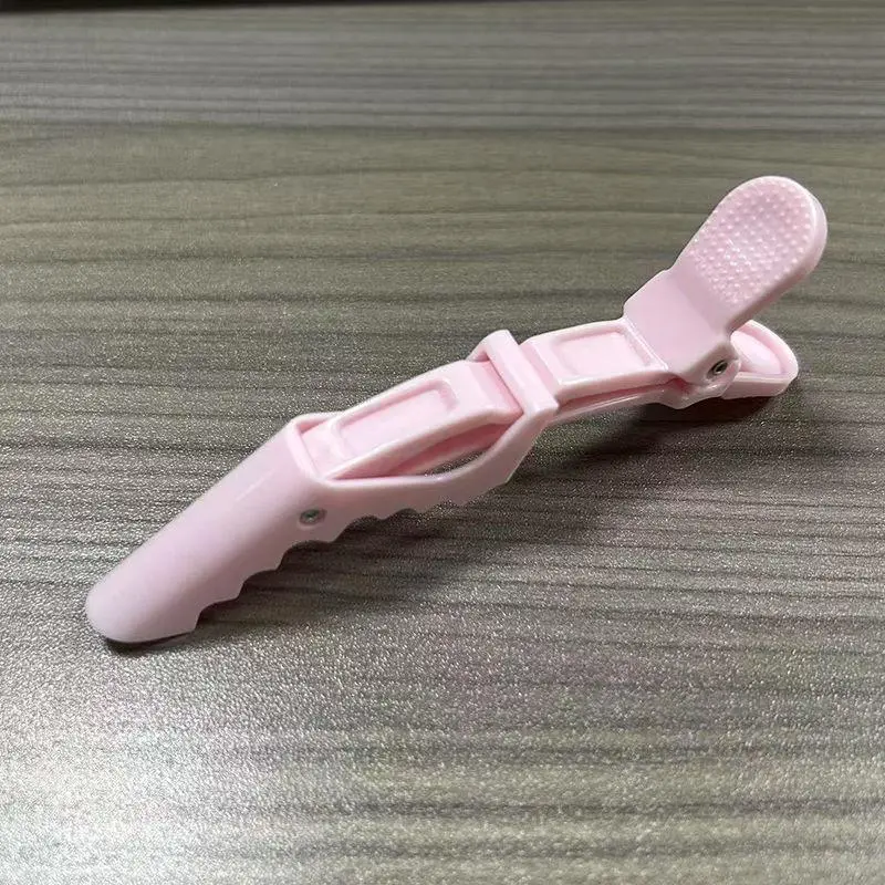 Professional Duck-Billed Elongated Alligator Plain Clips & Hair Pins - Silicone, PVC & Stainless Steel, Anti-Skid, High Elasticity, Creaseless Strong Hold, Protective Parting Tool for Curls & Face Cleansing, Hair Clips For Curls