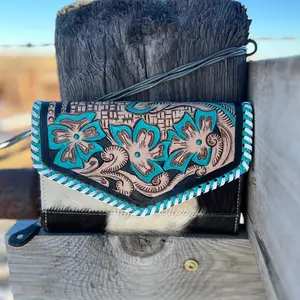 Cowhide wallet crossbody