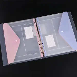 6 Pack High Capacity A4 Ring Binder File Folders, Modern PP Material, Expandable Buttons & Labels, Ideal for School Home Office Travel