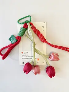 Bag Charm Tulip Bag Charm Multiple Colors Available High Quality Complex Design Fashionable And Versatile Gentle Temperament Gift To A Friend Couple Gifts Suitable For Bags And Keys Bag Decoration Keychain