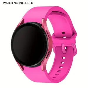 Seamless Soft Silicone Sport Band for Samsung Galaxy Watch 7/6/5/4, Comfortable 20mm Replacement Strap for Men & Women, Compatible with 40mm 44mm Classic Models, Smart Watch Strap