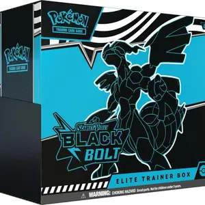 Pokémon Black Bolt Elite Trainer Box - Scarlet & Violet Trading Card Game Collection (rip n ship)
