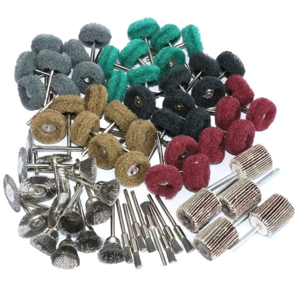 69 pcs Stainless Steel Wire Brush Polishing Wheel Kit Metal Polishing Compound for Rotary Tools Brass Wire Wheels Pen Brushes