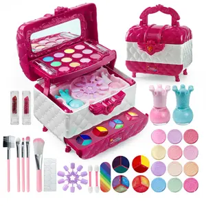 Washable Makeup Set Toys for Girls – Real Play Beauty Kit with Case, Safe & Non-Toxic Makeup Toys, Perfect Gift for Kids