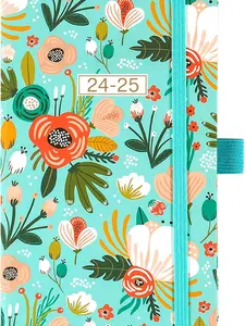 2024-2025 Pocket Planner/Calendar - Weekly & Monthly Pocket Planner 2024-2025, JUL 2024 - JUN 2025, 6.3" x 3.8", with Pen Holder, Inner Pocket