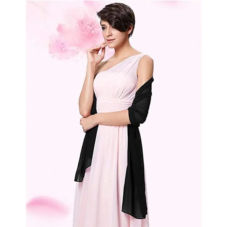 Kate Kasin Soft Chiffon Pashmina Scarf Shawls and Wraps for Formal Evening Party