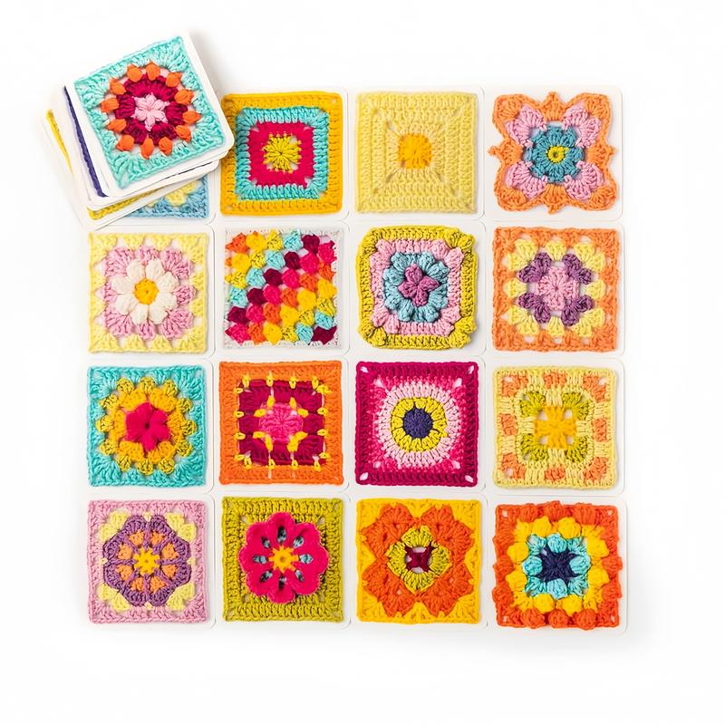【Upgraded version】 The Granny Square Card Deck - 50 Mix & Match Designs,Crochet Kit for Beginners,Crochet Granny Squares Book, Crochet Kit for Beginners, The Granny Square Card Deck