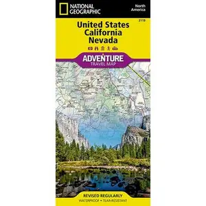 United States, California and Nevada Map -- National Geographic Maps - Adventure, Sheet Map, Folded