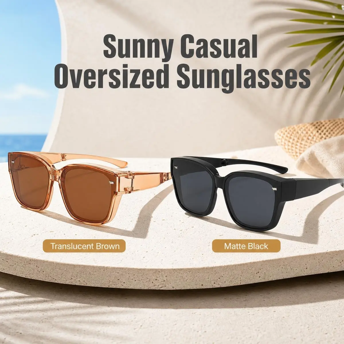 Foldable Oversized Sunglasses Wear Over Prescription Glasses gafas elegantes