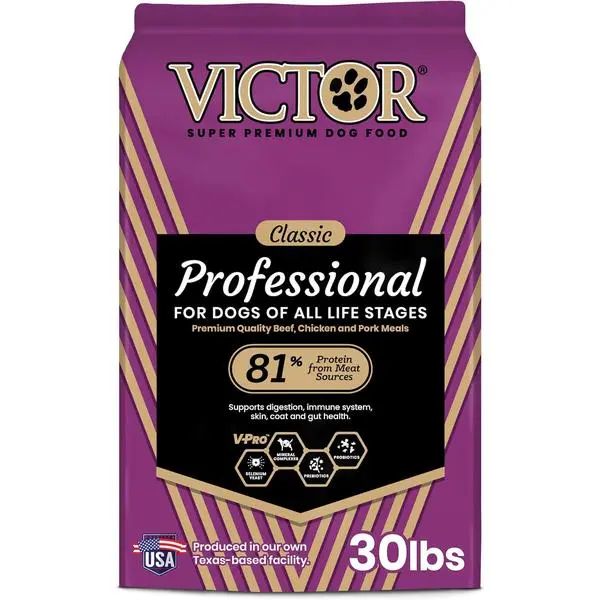 Super Premium Dog Food – Professional Kibble Food – Super Premium Kibble with 26% Protein – Gluten-Free with Beef, Chicken & Pork Meals – for High Energy and Active Dogs & Puppies, 5lbs