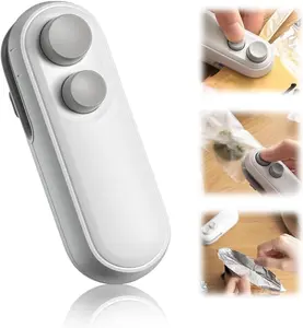 2 in 1 Mini Bag Sealer, Portable Handheld Heat Vacuum Sealer for Food Storage, Bag Sealing Machine for Plastic & Snack Bags (White)