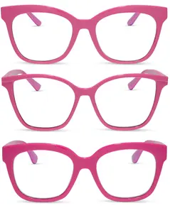 DIFF 3 Pair Bubblegum Readers Bundle - Ava, Leah, Willa Blue Light Reading Glasses