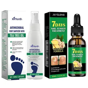 1 PCS Foot Spray with Tea Tree Oil,Tea Tree Oil Spray for Foot,Clearing Foot & Shoe Spray,Refreshing and Comfortable Ginger Nail Treatment Nail Support Nail Care, 7Days Nail Treatment Serum, Multi-Purpose Nail Repairing