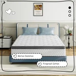 10/12" Hybrid Memory Foam Mattress – Medium Firm, Cooling Gel, Bamboo Charcoal, Ergonomic, Free Ship CA/NV/UT/AZ