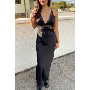 Open Back Laced Maxi Dress