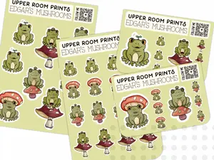 Edgar's Mushrooms Sticker Sheet