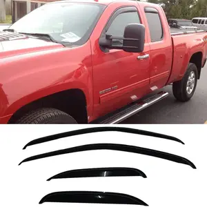 Window Rain Guard Visors Vent Shade Deflectors (4PCS) - All-Weather Durable Car Exterior Accessories for Extended Cab