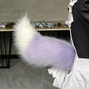 Anime Furry Electric Tails Moving Shake Tail Fursuit Kigurumi Cosplay Accessory Fox Wolf Tails Halloween Carnival Party Outfit