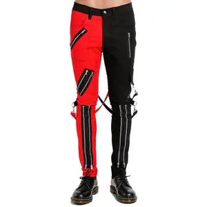 Tripp NYC Split Leg Bondage Pants [Black/Red]