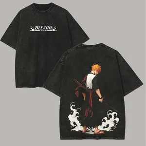 Bleach Ichigo Kurosaki Printed Unisex Washed T-Shirt28