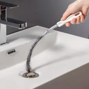 Sewer Dredge Brush, 1 Count Flexible Drain Cleaning Brush, Bathroom Sink Hair Removal Tool for Home Kitchen Dining Room, Drain Opener, Plunger Tool, Drain Clog Remover