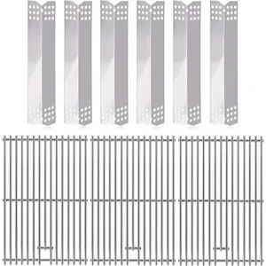 Grill Grate Kits for Nexgrill 6 Burner 720-0896B, 720-0896, 720-0896E, 720-0898, 730-0898, Cooking Grid Grates, Heat Plates Tents Shield Flame Tamers for Nexgrill 720-0896B.