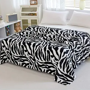 Zebra Print Bed Blanket 1pc Spring And Summer Room Decor Bedroom Decor Couch for Living Room Daily Claim My Gift Valentine'S Day Mother'S Day Back to School