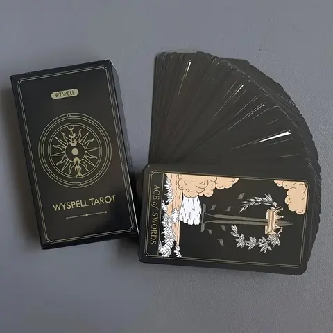 Minimalist High-End Tarot Cards Wyspell Series, Beginner Spiritual Guidance Ritual Board Game Cards, Elegant Design for New Users, Tarot Card Set