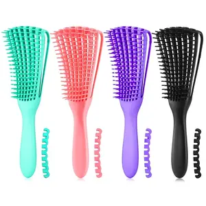 Hair Comb for Curly Thick Hair, 1 Count Beautiful Shiny Waves Comb for Wet Dry Oily Long Hair, Wide Tooth Nylon Bristle Styling Tool, Hair Detangling Comb