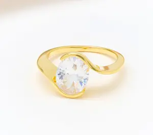 Diamonique Classics Oval Center Ring Diamonique Classics Oval Center Ring