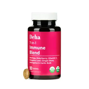 Deha 7-in-1 Immune Support Tablets with Moringa, Elderberry, Vitamin C & More – Organic, Vegan