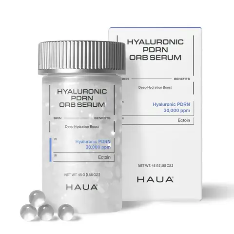 [HAUA] Hyaluronic PDRN Orb Serum I 30,000 PPM Hyaluronic PDRN | Salmon DNA | Intensive Hydration & Barrier Repair | Plumping, Firming & Brightening | Hypoallergenic Korean Skincare