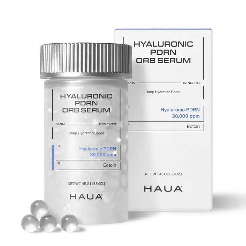 [HAUA] Hyaluronic PDRN Orb Serum I 30,000 PPM Hyaluronic PDRN | Salmon DNA | Intensive Hydration & Barrier Repair | Plumping, Firming & Brightening | Hypoallergenic Korean Skincare