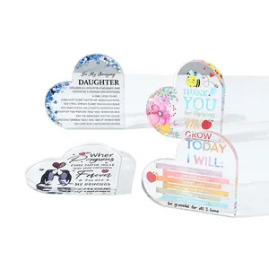 Acrylic  Heart Ornament, Heart-shapedSouvenir  & Anniversary Gift for Mother, Friendsand  Lovers