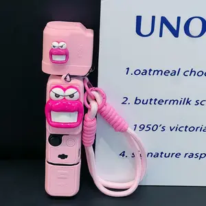 Luxury Cute Cartoon Handmade DIY Crocodile Camera Case, Camera Accessories, Soft Silicone Full Protection for Dji Pocket3, Portable Strap Anti-Drop