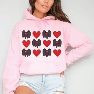 Mothman Valentines Day Hoodie, Coquette Cryptid Sweatshirt, Folklore Hooded Shirt, Mothman Is My Valentine, Paranormal West Virginia