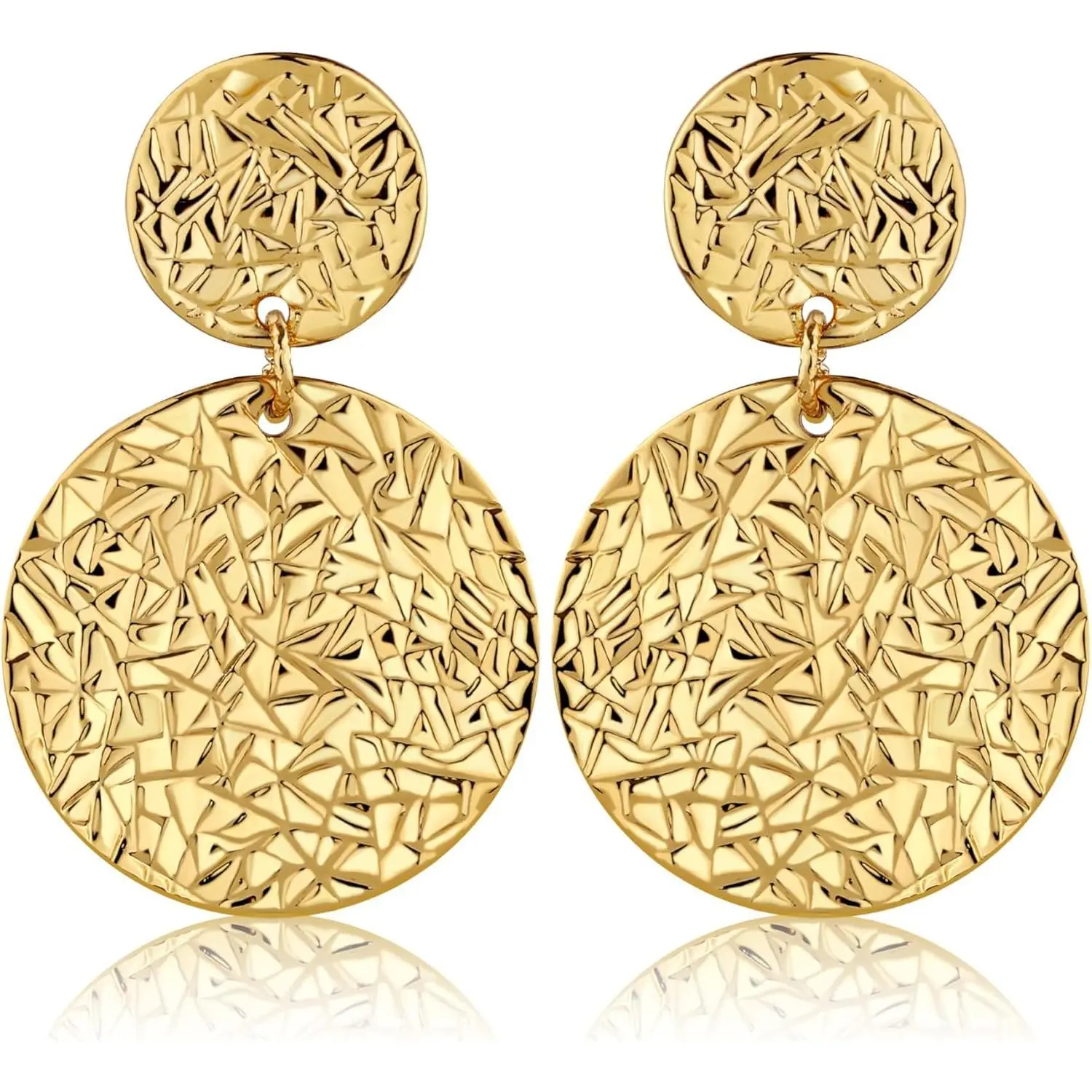 Geometric round earring